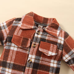 Full Sleeves Plaid Woolen Ribbed Shirt & Half Sleeves Vest With Lounge Pant Set From 1-5 Years