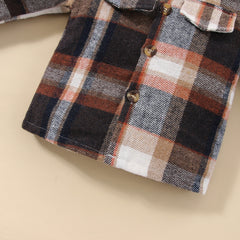 Full Sleeves Plaid Woolen Ribbed Shirt & Half Sleeves Vest With Lounge Pant Set From 1-5 Years