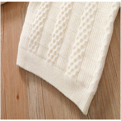 Full Sleeves Crewneck Cable Knit Design Textured Sweater From 3 - 8 Years