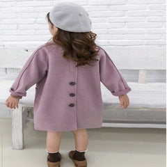 Full Sleeves Single Breasted Dual Pocket Thick Long Winter Coat From 3 -9 Years