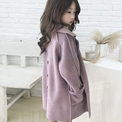 Full Sleeves Single Breasted Dual Pocket Thick Long Winter Coat From 3 -9 Years