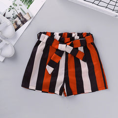 Cold Shoulder Half Sleeves Top With Striped Short
From 1-6 years