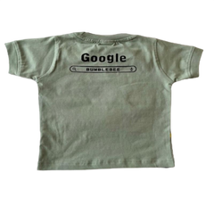 Half Sleeves Front & Back "GOOGLE" Text Printed T-Shirt With Black Denim  Shorts