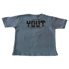 Half Sleeves Front & Back "YOUTH" Text Printed T-Shirt With Black Denim  Shorts