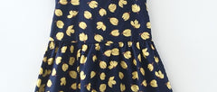 Blue Sleeveless Printed Fruit  Dress From 1-5 Years