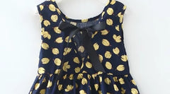 Blue Sleeveless Printed Fruit  Dress From 1-5 Years