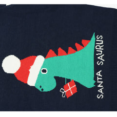 Full Sleeves Santa Dragon Design  Knitted Sweater From 2-7 Years