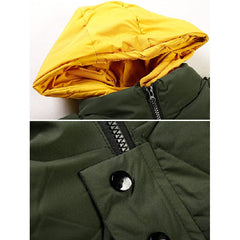 Full Sleeves Thicken Puffer Padded Fake Double Jacket Long Down Winter Snow Coat From 4 Years-8 Years