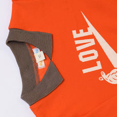 Full Sleeves Printed O Neck Sweatshirt Attached Collar With Joggers From 9 Months-4 Years