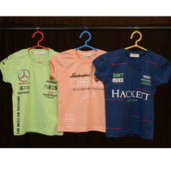 Combo Of Three Half Sleeves Multi Print T-Shirts For Boys