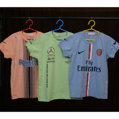 Combo Of Three Half Sleeves Multi Print T-Shirts For Boys