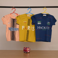 Combo Of Three Half Sleeves Multi Print T-Shirts For Boys