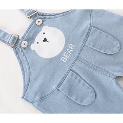 Half Sleeves T-shirt and Denim Dungaree Set From 9 Months-4 Years