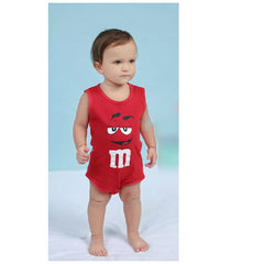 Sleeveless Cartoon Printed Romper From 3 Months-2 Years