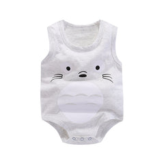 Sleeveless Cartoon Printed Romper From 3 Months-2 Years