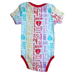 Multicolour Pack of Five Half Sleeves Printed Multicolour Onesies From 3-12 Months