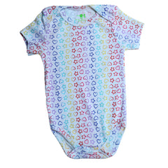 Multicolour Pack of Five Half Sleeves Printed Multicolour Onesies From 3-12 Months