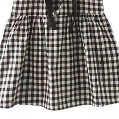 Sleeveless Checkered Dress with Ribbon From 1-5 Years