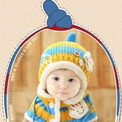 Kids Stylish Cap & Scarf Set For  6 Months-4 Years Kids