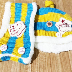 Kids Stylish Cap & Scarf Set For  6 Months-4 Years Kids