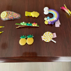 Set Of 6 Candy & Rainbow Hair Clips