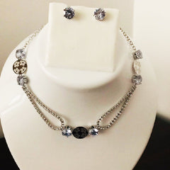 Sterling Silver-Choker-Necklace-set