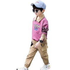 Full Sleeves  Printed O Neck Sweatshirt Attached collar with Printed Pants From 3-11 years