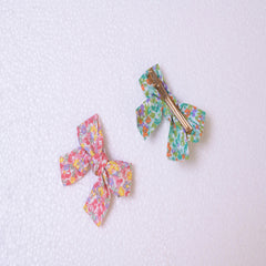 Multicolour Combo Of 2 Bow Hair Clips