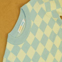 Full Sleeves Checkered Board knitted Pullover Sweater From 1- 7 Years