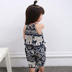 Sleeveless Elephant Print Top With Pant Set 
From 1-6 years