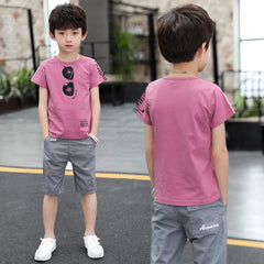 Half Sleeves Goggle Print T-Shirt With Shorts From 3-9 Years