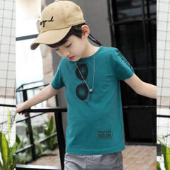 Half Sleeves Goggle Print T-Shirt With Shorts From 3-9 Years