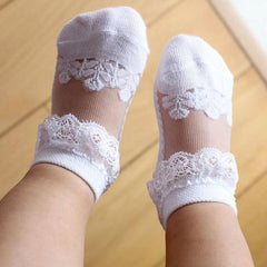 Fancy Frill Netted Socks