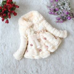 Full Sleeves Coat With Frill And Brooch From 6 months-5 Years