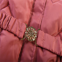 Dark Pink Full Sleeves Trench Coat Jacket From 3-7 Years