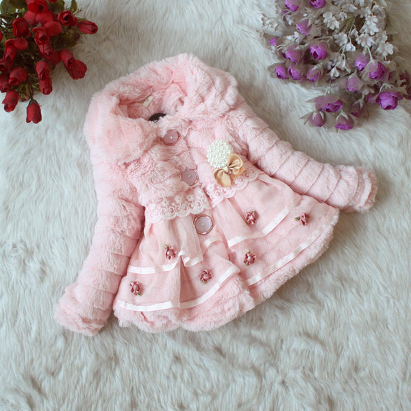 Full Sleeves Coat With Frill And Brooch From 6 months-5 Years