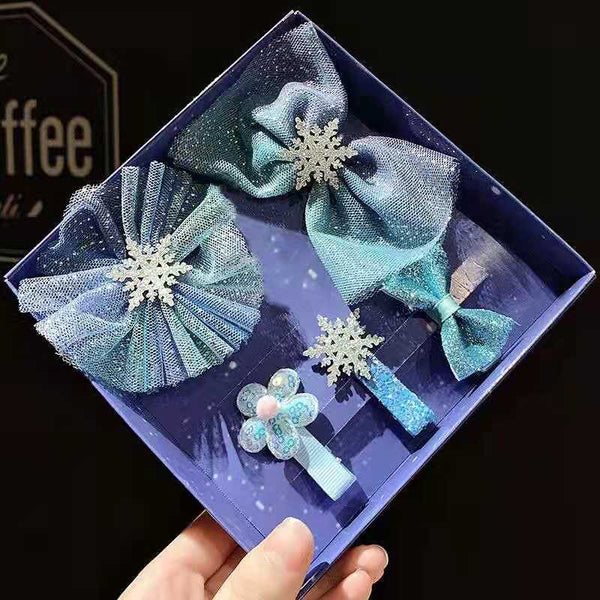 Blue Stylish Hair Accessories Combo Set