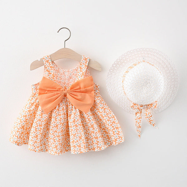 Peach Sleeveless Printed Frock With Hat
From 9 Months-4 Years