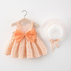 Peach Sleeveless Printed Frock With Hat
From 9 Months-4 Years