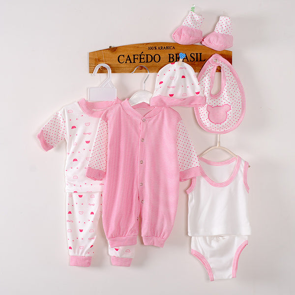 Cute & Stylish Printed Clothing Set Of 8 Pieces For Infants ( New Borns)