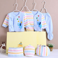 Cartoon Printed Clothing Set Of 7 Pieces For Infants (New Borns)