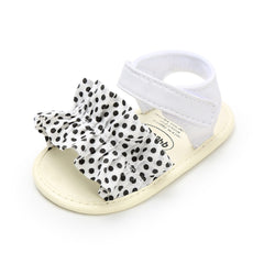 White n Black Polka dotted sandals  From 3 Months-12 Months