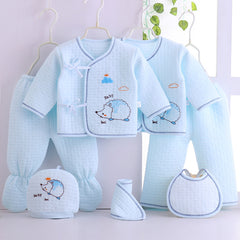 Cartoon Printed Clothing Set Of 7 Pieces For Infants (New Borns)