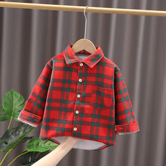 Full Sleeves Winter Wear Checked Shirt From 9 Months-5 Years