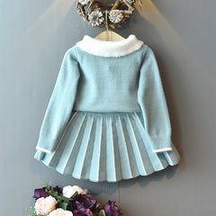 Full Sleeves Winter Wear Top and Skirt Set From 1-5 Years