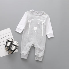 Full Sleeves Cartoon Printed Trendy Cotton Romper From 3 Months-3 years