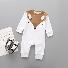 Full Sleeves Cartoon Printed Trendy Cotton Romper From 3 Months-3 years