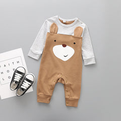 Full Sleeves Cartoon Printed Trendy Cotton Romper From 3 Months-3 years