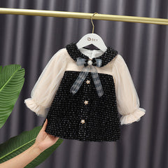 Full Sleeves Party Wear Frock with Bow From 6 months- 5 Years