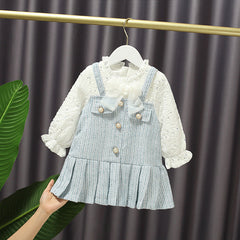 Full Sleeves Party Wear Frock with Bow From 6 months- 5 Years